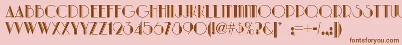 Park Lane Nf Font – Brown Fonts on Pink Background