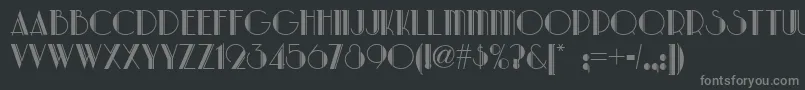 Park Lane Nf Font – Gray Fonts on Black Background