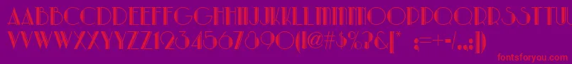 Park Lane Nf Font – Red Fonts on Purple Background