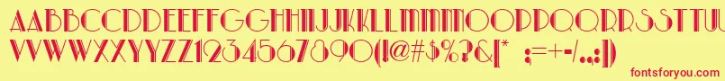 Park Lane Nf Font – Red Fonts on Yellow Background