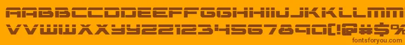 Vorpalbold-Schriftart – Braune Schriften auf orangefarbenem Hintergrund