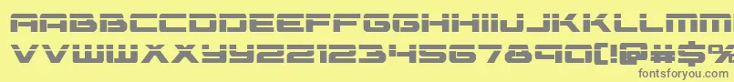 フォントVorpalbold – 黄色の背景に灰色の文字