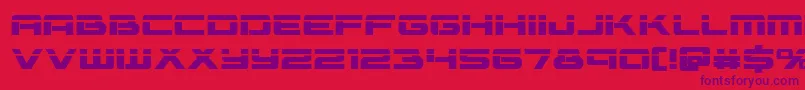 Vorpalbold Font – Purple Fonts on Red Background