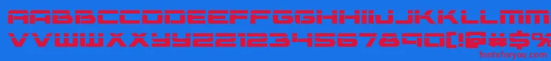 Vorpalbold Font – Red Fonts on Blue Background