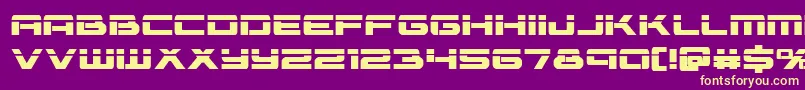 Vorpalbold-fontti – keltaiset fontit violetilla taustalla
