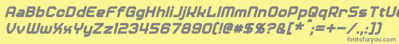 Шрифт DinerItalic – серые шрифты на жёлтом фоне