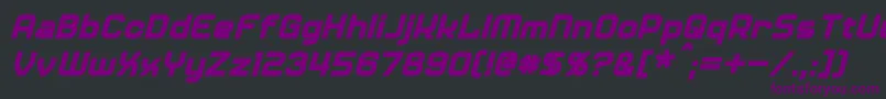 DinerItalic Font – Purple Fonts on Black Background