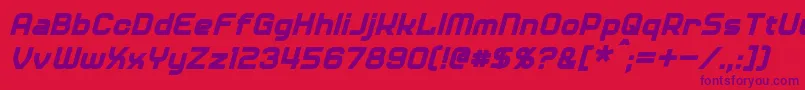 fuente DinerItalic – Fuentes Moradas Sobre Fondo Rojo