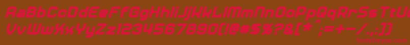 DinerItalic Font – Red Fonts on Brown Background
