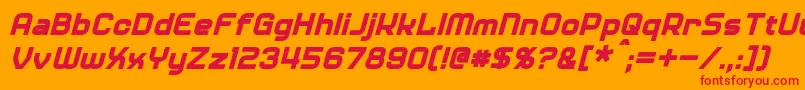 Шрифт DinerItalic – красные шрифты на оранжевом фоне