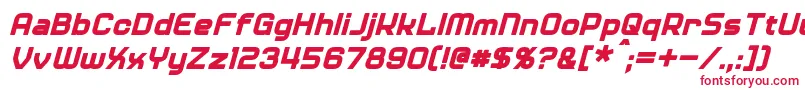 DinerItalic Font – Red Fonts on White Background