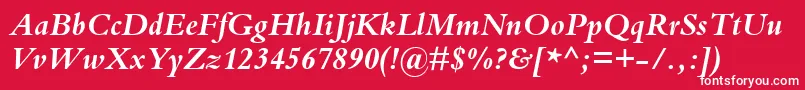 KuriakosBlackSsiBoldItalic Font – White Fonts on Red Background