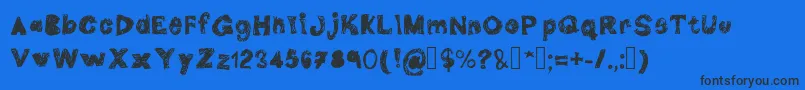 Шрифт DoubleG – чёрные шрифты на синем фоне