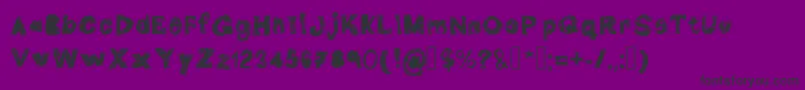 フォントDoubleG – 紫の背景に黒い文字