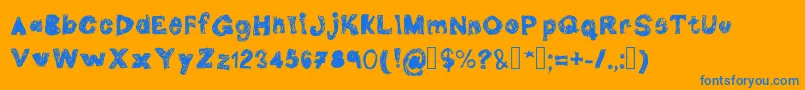 More about DoubleG Font DoubleG Font – Blue Fonts on Orange Background