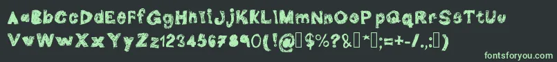 DoubleG Font – Green Fonts on Black Background