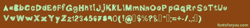 DoubleG Font – Green Fonts on Brown Background