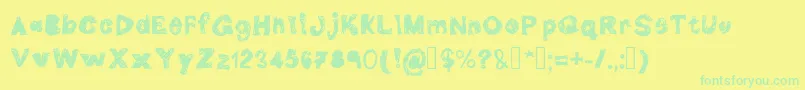 DoubleG Font – Green Fonts on Yellow Background