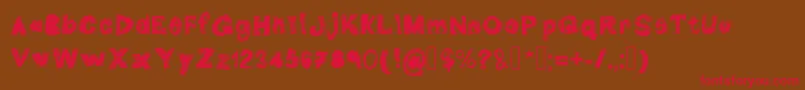 DoubleG Font – Red Fonts on Brown Background