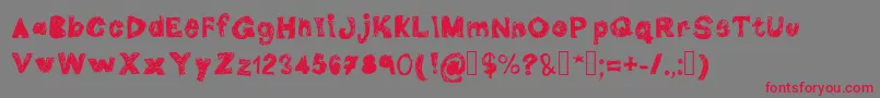 DoubleG Font – Red Fonts on Gray Background