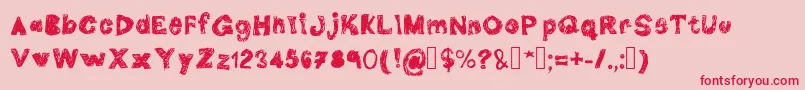 DoubleG Font – Red Fonts on Pink Background
