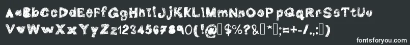 Шрифт DoubleG – белые шрифты на чёрном фоне