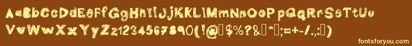 DoubleG Font – Yellow Fonts on Brown Background