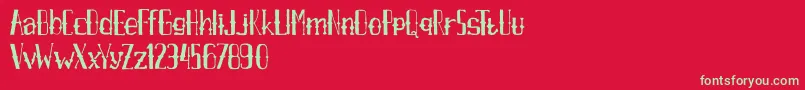 AxrAirpenafreeversion-Schriftart – Grüne Schriften auf rotem Hintergrund