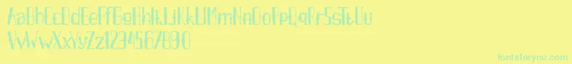 Czcionka AxrAirpenafreeversion – zielone czcionki na żółtym tle
