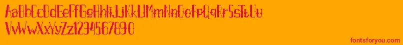 AxrAirpenafreeversion Font – Red Fonts on Orange Background