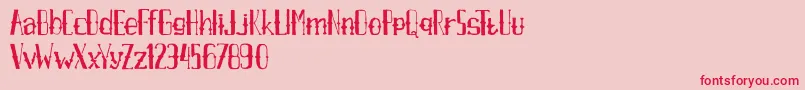AxrAirpenafreeversion-Schriftart – Rote Schriften auf rosa Hintergrund