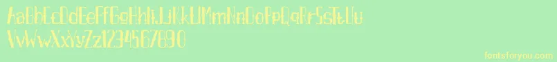 AxrAirpenafreeversion Font – Yellow Fonts on Green Background