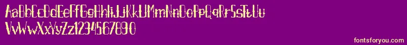 AxrAirpenafreeversion Font – Yellow Fonts on Purple Background