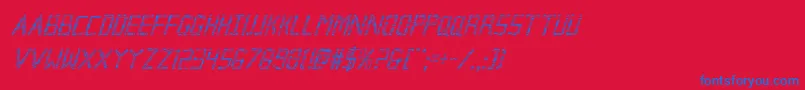 Brokencyborgcondital Font – Blue Fonts on Red Background