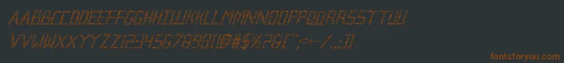 Brokencyborgcondital Font – Brown Fonts on Black Background