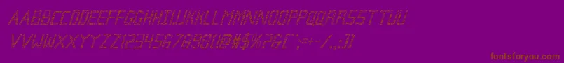 Шрифт Brokencyborgcondital – коричневые шрифты на фиолетовом фоне