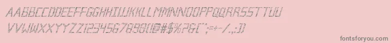Brokencyborgcondital Font – Gray Fonts on Pink Background