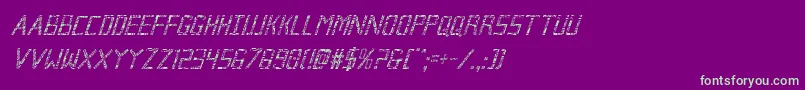 Brokencyborgcondital-fontti – vihreät fontit violetilla taustalla