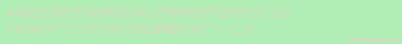 Brokencyborgcondital-Schriftart – Rosa Schriften auf grünem Hintergrund