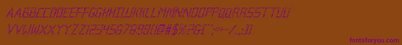Brokencyborgcondital-fontti – violetit fontit ruskealla taustalla