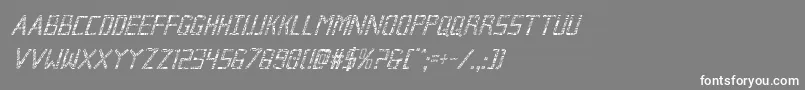 Brokencyborgcondital Font – White Fonts on Gray Background