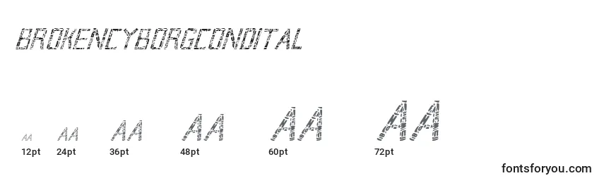 Brokencyborgcondital Font Sizes