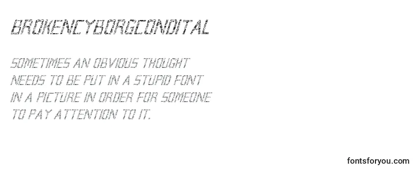 Brokencyborgcondital Font