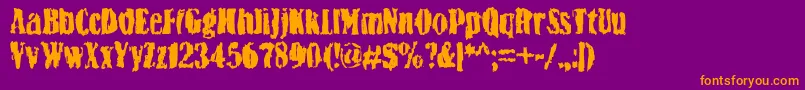 BnYiftach Font – Orange Fonts on Purple Background