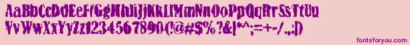 BnYiftach Font – Purple Fonts on Pink Background