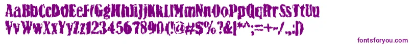 BnYiftach Font – Purple Fonts on White Background