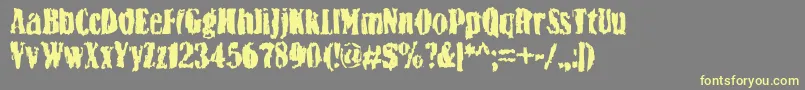 BnYiftach Font – Yellow Fonts on Gray Background