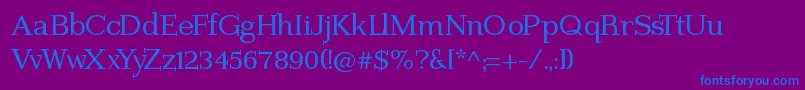 Imprimerie Font – Blue Fonts on Purple Background