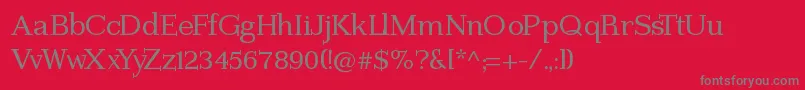 Imprimerie Font – Gray Fonts on Red Background