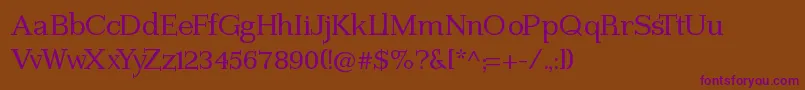 Imprimerie Font – Purple Fonts on Brown Background
